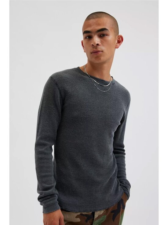 BDG Other - BDG Urban Outfitters Baselayer Thermal Long Sleeve Tee - Grey - XL